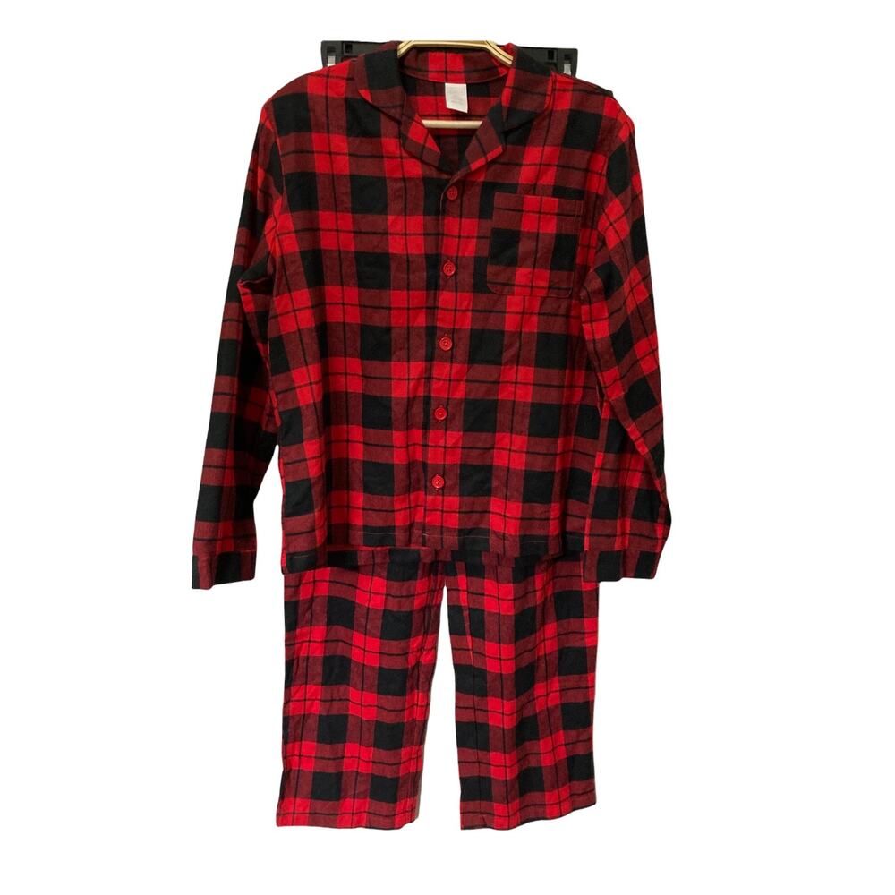 Nordstrom 14th & Union Teen size 18/20 Red Buffalo Plaid Flannel Pajama Set NWT